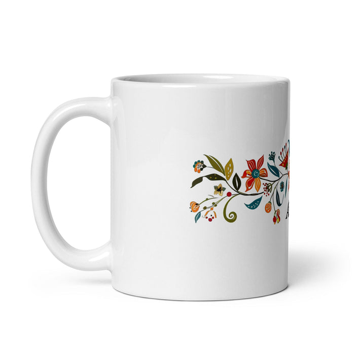 Alexa Exclusive Name Art Piece Home Office Work Coffee Mug Mexican Spanish Pride Gift Cup One-Of-A-Kind Calligraphy White Glossy Mug | A2 Mexicada