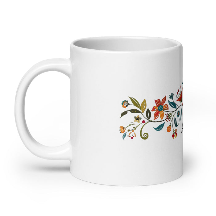 Alexa Exclusive Name Art Piece Home Office Work Coffee Mug Mexican Spanish Pride Gift Cup One-Of-A-Kind Calligraphy White Glossy Mug | A2 Mexicada