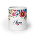 Alexa Exclusive Name Art Piece Home Office Work Coffee Mug Mexican Spanish Pride Gift Cup One - Of - A - Kind Calligraphy White Glossy Mug | A21 - Mexicada