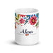 Alexa Exclusive Name Art Piece Home Office Work Coffee Mug Mexican Spanish Pride Gift Cup One - Of - A - Kind Calligraphy White Glossy Mug | A21 - Mexicada