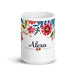 Alexa Exclusive Name Art Piece Home Office Work Coffee Mug Mexican Spanish Pride Gift Cup One-Of-A-Kind Calligraphy White Glossy Mug | A21 Mexicada