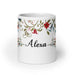 Alexa Exclusive Name Art Piece Home Office Work Coffee Mug Mexican Spanish Pride Gift Cup One - Of - A - Kind Calligraphy White Glossy Mug | A23 - Mexicada