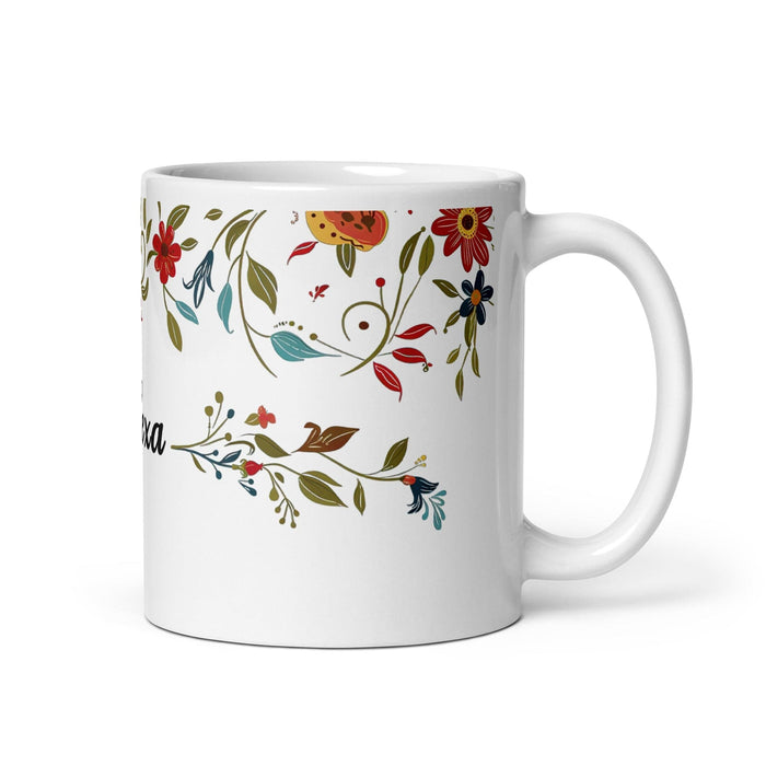 Alexa Exclusive Name Art Piece Home Office Work Coffee Mug Mexican Spanish Pride Gift Cup One-Of-A-Kind Calligraphy White Glossy Mug | A23 Mexicada 11 oz