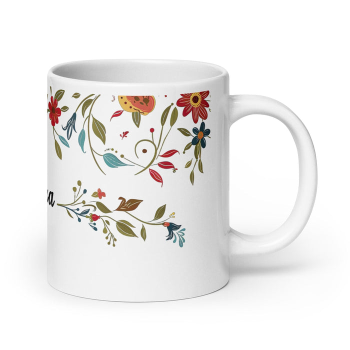 Alexa Exclusive Name Art Piece Home Office Work Coffee Mug Mexican Spanish Pride Gift Cup One-Of-A-Kind Calligraphy White Glossy Mug | A23 Mexicada 20 oz