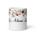 Alexa Exclusive Name Art Piece Home Office Work Coffee Mug Mexican Spanish Pride Gift Cup One-Of-A-Kind Calligraphy White Glossy Mug | A23 Mexicada