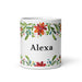 Alexa Exclusive Name Art Piece Home Office Work Coffee Mug Mexican Spanish Pride Gift Cup One - Of - A - Kind Calligraphy White Glossy Mug | A25 - Mexicada