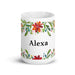 Alexa Exclusive Name Art Piece Home Office Work Coffee Mug Mexican Spanish Pride Gift Cup One-Of-A-Kind Calligraphy White Glossy Mug | A25 Mexicada