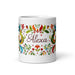 Alexa Exclusive Name Art Piece Home Office Work Coffee Mug Mexican Spanish Pride Gift Cup One - Of - A - Kind Calligraphy White Glossy Mug | A28 - Mexicada