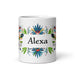 Alexa Exclusive Name Art Piece Home Office Work Coffee Mug Mexican Spanish Pride Gift Cup One-Of-A-Kind Calligraphy White Glossy Mug | A29 Mexicada