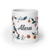 Alexa Exclusive Name Art Piece Home Office Work Coffee Mug Mexican Spanish Pride Gift Cup One - Of - A - Kind Calligraphy White Glossy Mug | A7 - Mexicada