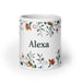 Alexa Exclusive Name Art Piece Home Office Work Coffee Mug Mexican Spanish Pride Gift Cup One - Of - A - Kind Calligraphy White Glossy Mug | A8 - Mexicada