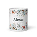 Alexa Exclusive Name Art Piece Home Office Work Coffee Mug Mexican Spanish Pride Gift Cup One - Of - A - Kind Calligraphy White Glossy Mug | A8 - Mexicada