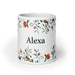 Alexa Exclusive Name Art Piece Home Office Work Coffee Mug Mexican Spanish Pride Gift Cup One-Of-A-Kind Calligraphy White Glossy Mug | A8 Mexicada