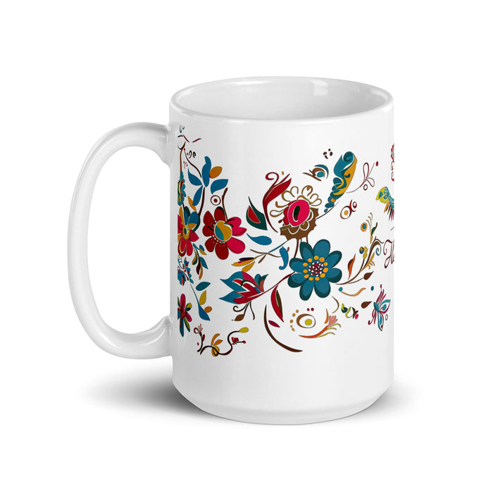 Alexandra Exclusive Name Art Piece Home Office Work Coffee Mug Mexican Spanish Pride Gift Cup One - Of - A - Kind Calligraphy White Glossy Mug | A12 - Mexicada