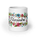 Alexandra Exclusive Name Art Piece Home Office Work Coffee Mug Mexican Spanish Pride Gift Cup One-Of-A-Kind Calligraphy White Glossy Mug | A14 Mexicada