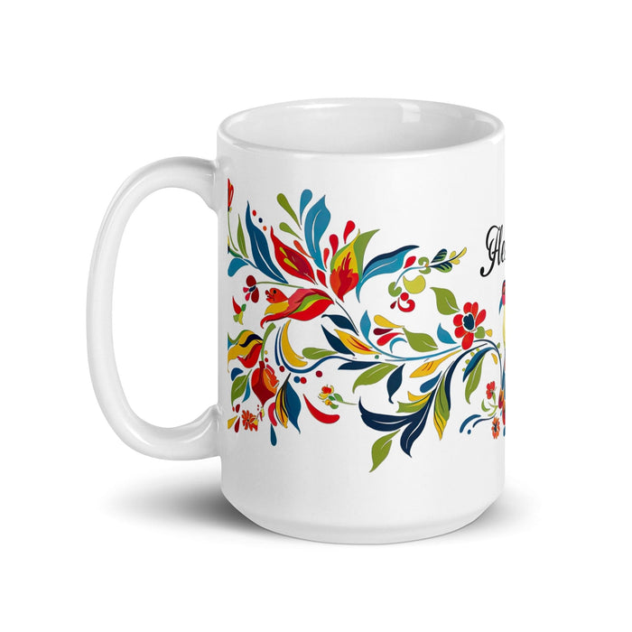 Alexandra Exclusive Name Art Piece Home Office Work Coffee Mug Mexican Spanish Pride Gift Cup One-Of-A-Kind Calligraphy White Glossy Mug | A24 Mexicada