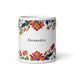 Alexandra Exclusive Name Art Piece Home Office Work Coffee Mug Mexican Spanish Pride Gift Cup One-Of-A-Kind Calligraphy White Glossy Mug | A25 Mexicada