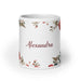 Alexandra Exclusive Name Art Piece Home Office Work Coffee Mug Mexican Spanish Pride Gift Cup One-Of-A-Kind Calligraphy White Glossy Mug | A26 Mexicada