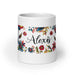 Alexis Exclusive Name Art Piece Home Office Work Coffee Mug Mexican Spanish Pride Gift Cup One-Of-A-Kind Calligraphy White Glossy Mug | A1 Mexicada