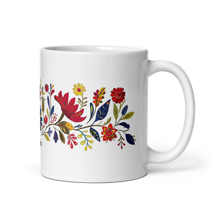 Alexis Exclusive Name Art Piece Home Office Work Coffee Mug Mexican Spanish Pride Gift Cup One - Of - A - Kind Calligraphy White Glossy Mug | A3 - Mexicada