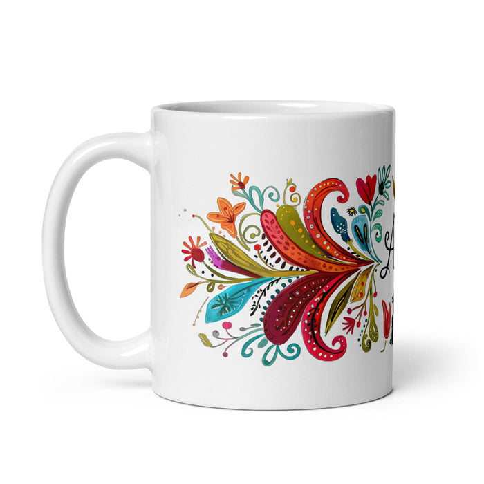 Alice Exclusive Name Art Piece Home Office Work Coffee Mug Mexican Spanish Pride Gift Cup One-Of-A-Kind Calligraphy White Glossy Mug | A2 Mexicada