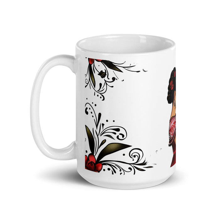 Alice Exclusive Name Art Piece Home Office Work Coffee Mug Mexican Spanish Pride Gift Cup One-Of-A-Kind Calligraphy White Glossy Mug | A4 Mexicada