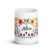 Alice Exclusive Name Art Piece Home Office Work Coffee Mug Mexican Spanish Pride Gift Cup One-Of-A-Kind Calligraphy White Glossy Mug | A5 Mexicada