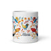 Alicia Exclusive Name Art Piece Home Office Work Coffee Mug Mexican Spanish Pride Gift Cup One - Of - A - Kind Calligraphy White Glossy Mug | A11 - Mexicada