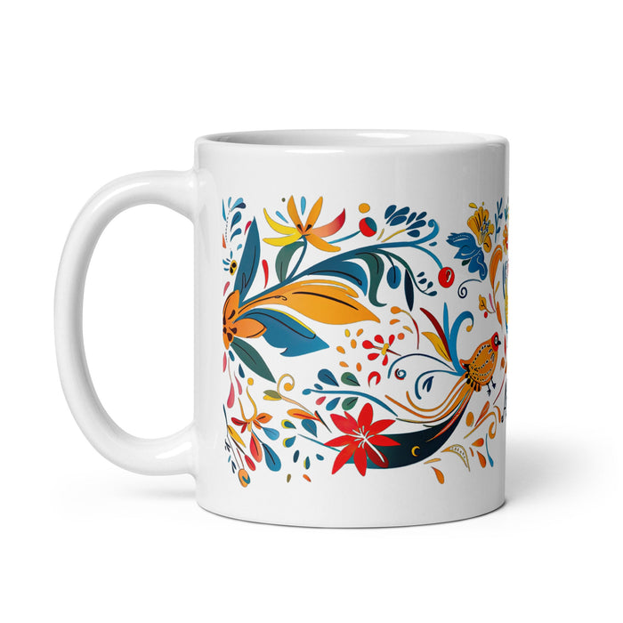 Alicia Exclusive Name Art Piece Home Office Work Coffee Mug Mexican Spanish Pride Gift Cup One - Of - A - Kind Calligraphy White Glossy Mug | A11 - Mexicada