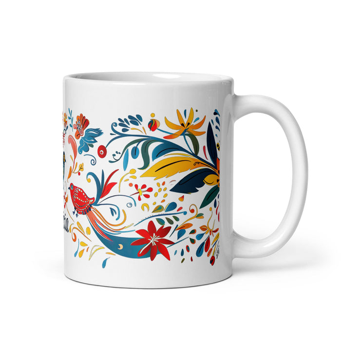 Alicia Exclusive Name Art Piece Home Office Work Coffee Mug Mexican Spanish Pride Gift Cup One - Of - A - Kind Calligraphy White Glossy Mug | A11 - Mexicada