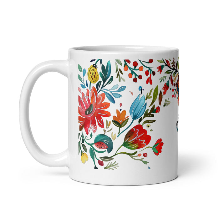 Alicia Exclusive Name Art Piece Home Office Work Coffee Mug Mexican Spanish Pride Gift Cup One - Of - A - Kind Calligraphy White Glossy Mug | A15 - Mexicada