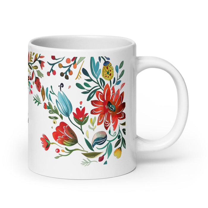 Alicia Exclusive Name Art Piece Home Office Work Coffee Mug Mexican Spanish Pride Gift Cup One-Of-A-Kind Calligraphy White Glossy Mug | A15 Mexicada 20 oz