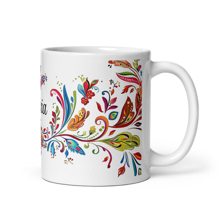 Alicia Exclusive Name Art Piece Home Office Work Coffee Mug Mexican Spanish Pride Gift Cup One-Of-A-Kind Calligraphy White Glossy Mug | A2 Mexicada 11 oz