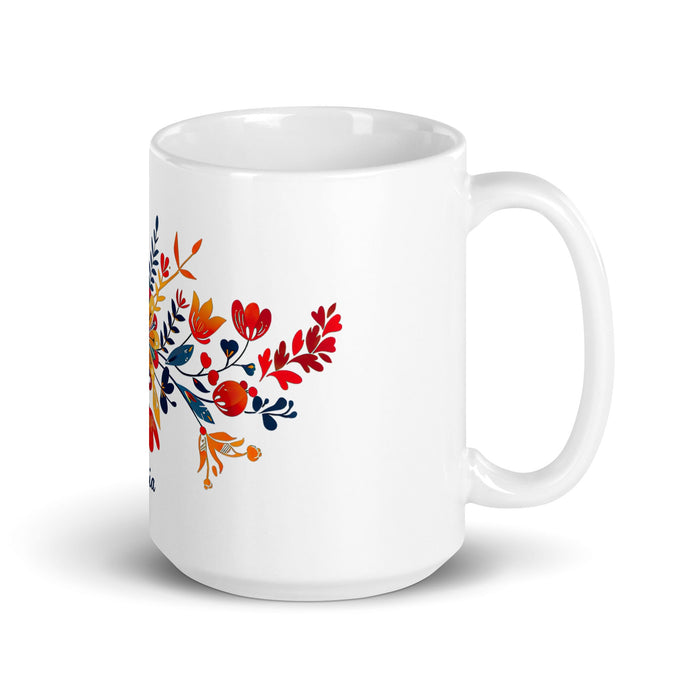 Alicia Exclusive Name Art Piece Home Office Work Coffee Mug Mexican Spanish Pride Gift Cup One - Of - A - Kind Calligraphy White Glossy Mug | A23 - Mexicada