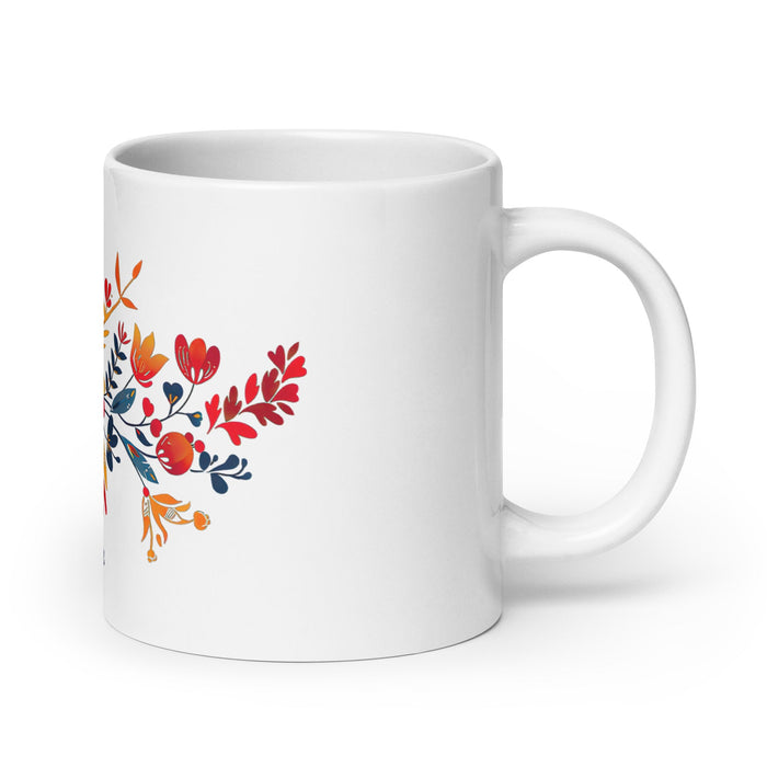 Alicia Exclusive Name Art Piece Home Office Work Coffee Mug Mexican Spanish Pride Gift Cup One - Of - A - Kind Calligraphy White Glossy Mug | A23 - Mexicada