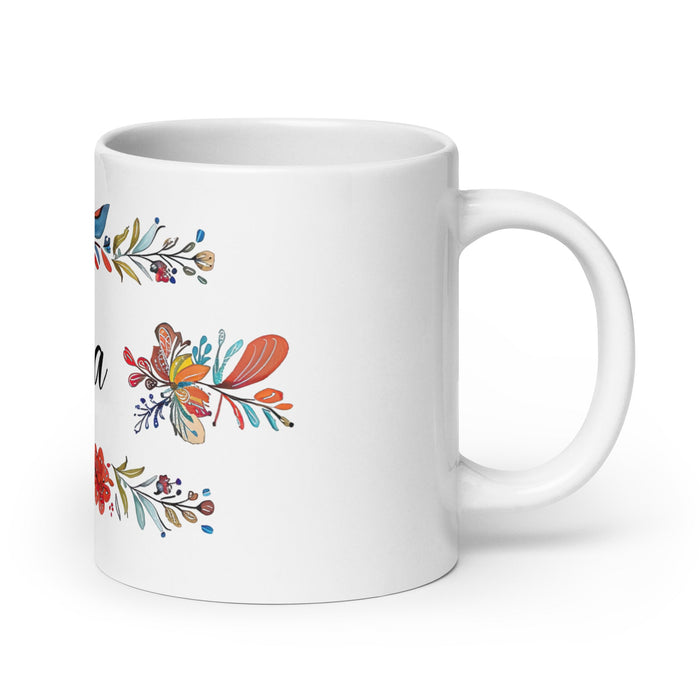 Alicia Exclusive Name Art Piece Home Office Work Coffee Mug Mexican Spanish Pride Gift Cup One - Of - A - Kind Calligraphy White Glossy Mug | A4 - Mexicada