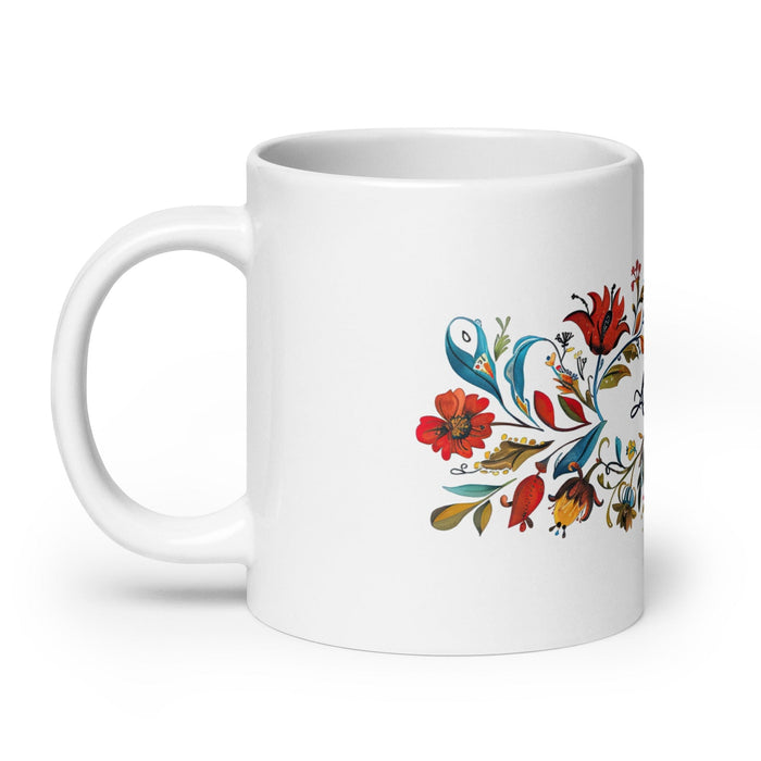 Alicia Exclusive Name Art Piece Home Office Work Coffee Mug Mexican Spanish Pride Gift Cup One-Of-A-Kind Calligraphy White Glossy Mug | A5 Mexicada