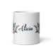 Alicia Exclusive Name Art Piece Home Office Work Coffee Mug Mexican Spanish Pride Gift Cup One - Of - A - Kind Calligraphy White Glossy Mug | A6 - Mexicada