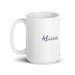 Alicia Exclusive Name Art Piece Home Office Work Coffee Mug Mexican Spanish Pride Gift Cup One-Of-A-Kind Calligraphy White Glossy Mug | A8 Mexicada