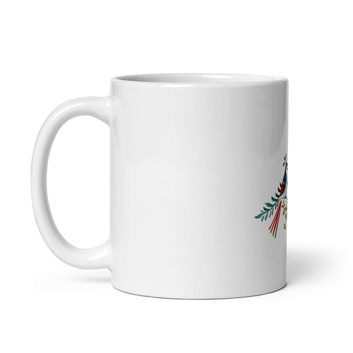 Alicia Exclusive Name Art Piece Home Office Work Coffee Mug Mexican Spanish Pride Gift Cup One - Of - A - Kind Calligraphy White Glossy Mug | A9 - Mexicada