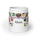 Alison Exclusive Name Art Piece Home Office Work Coffee Mug Mexican Spanish Pride Gift Cup One - Of - A - Kind Calligraphy White Glossy Mug | A10 - Mexicada