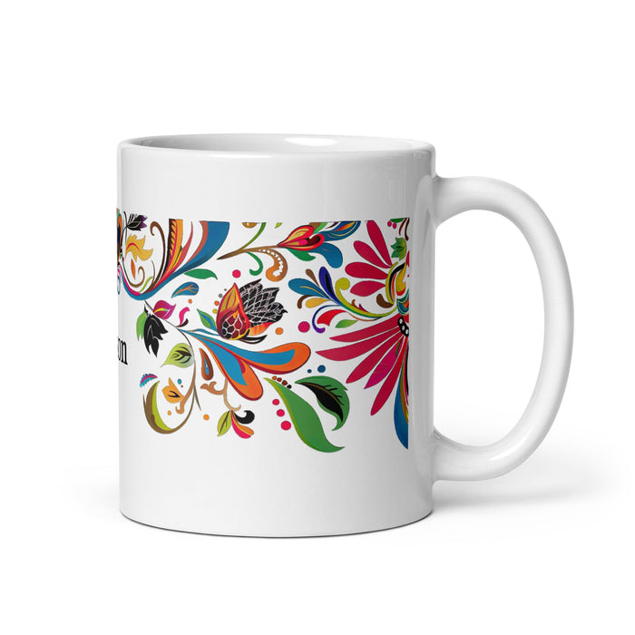 Alison Exclusive Name Art Piece Home Office Work Coffee Mug Mexican Spanish Pride Gift Cup One - Of - A - Kind Calligraphy White Glossy Mug | A10 - Mexicada