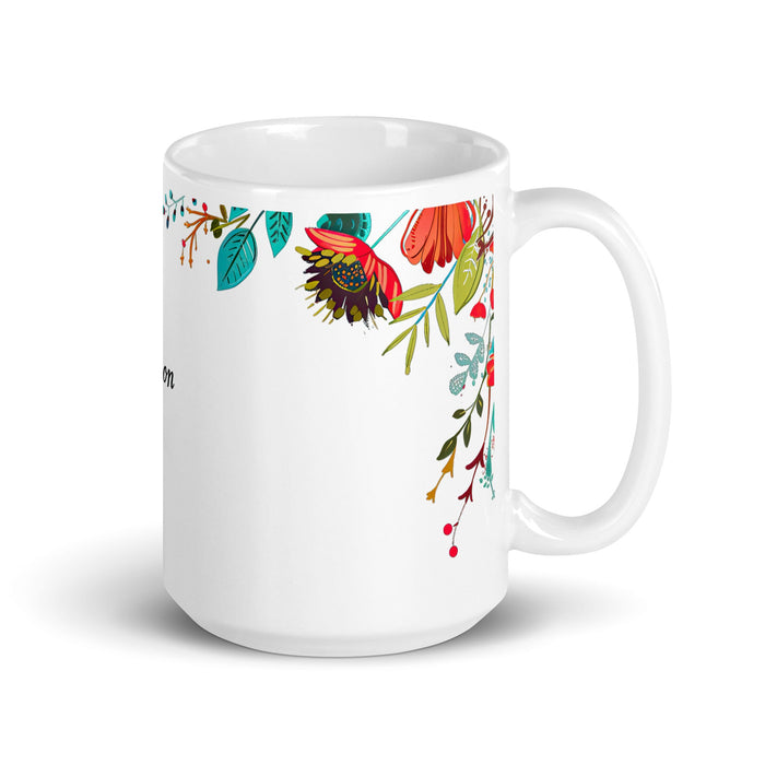 Alison Exclusive Name Art Piece Home Office Work Coffee Mug Mexican Spanish Pride Gift Cup One - Of - A - Kind Calligraphy White Glossy Mug | A11 - Mexicada