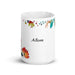 Alison Exclusive Name Art Piece Home Office Work Coffee Mug Mexican Spanish Pride Gift Cup One-Of-A-Kind Calligraphy White Glossy Mug | A11 Mexicada