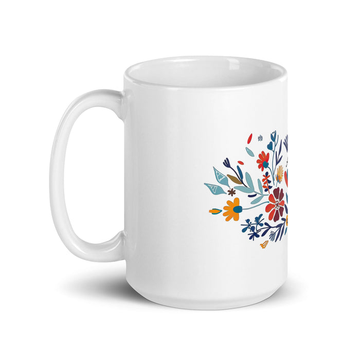 Alison Exclusive Name Art Piece Home Office Work Coffee Mug Mexican Spanish Pride Gift Cup One - Of - A - Kind Calligraphy White Glossy Mug | A13 - Mexicada