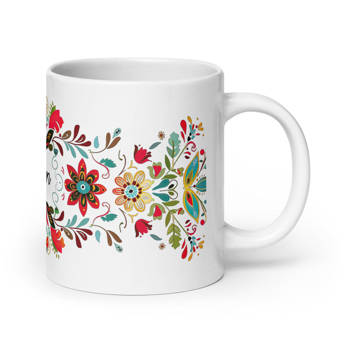 Alison Exclusive Name Art Piece Home Office Work Coffee Mug Mexican Spanish Pride Gift Cup One - Of - A - Kind Calligraphy White Glossy Mug | A14 - Mexicada