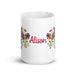 Alison Exclusive Name Art Piece Home Office Work Coffee Mug Mexican Spanish Pride Gift Cup One-Of-A-Kind Calligraphy White Glossy Mug | A16 Mexicada