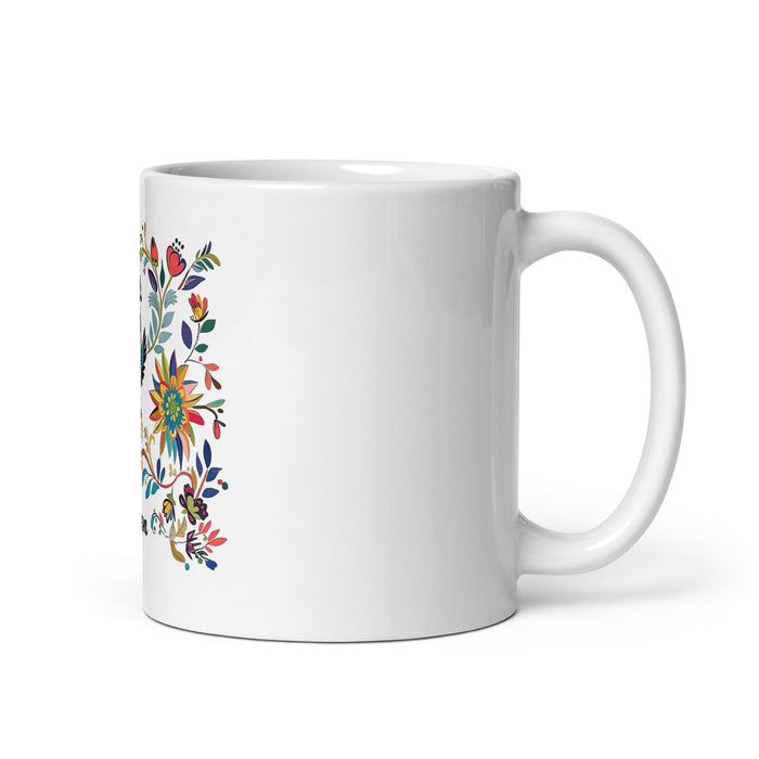 Alison Exclusive Name Art Piece Home Office Work Coffee Mug Mexican Spanish Pride Gift Cup One - Of - A - Kind Calligraphy White Glossy Mug | A18 - Mexicada