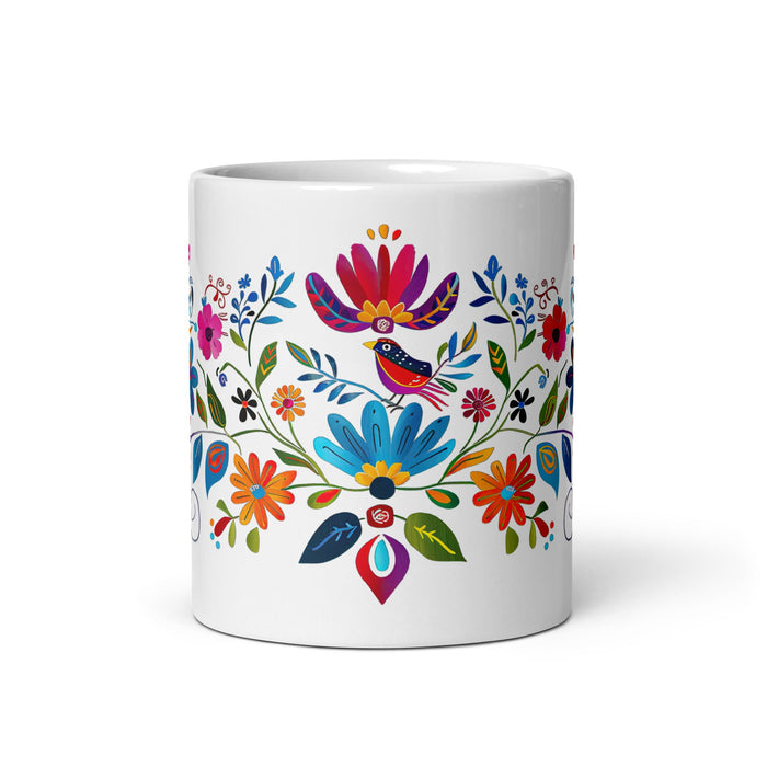 Alison Exclusive Name Art Piece Home Office Work Coffee Mug Mexican Spanish Pride Gift Cup One - Of - A - Kind Calligraphy White Glossy Mug | A19 - Mexicada