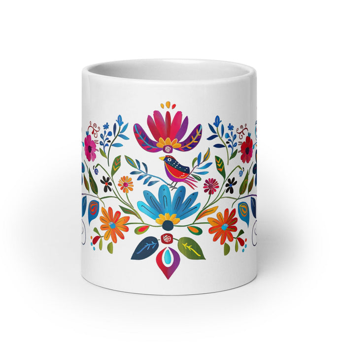 Alison Exclusive Name Art Piece Home Office Work Coffee Mug Mexican Spanish Pride Gift Cup One-Of-A-Kind Calligraphy White Glossy Mug | A19 Mexicada